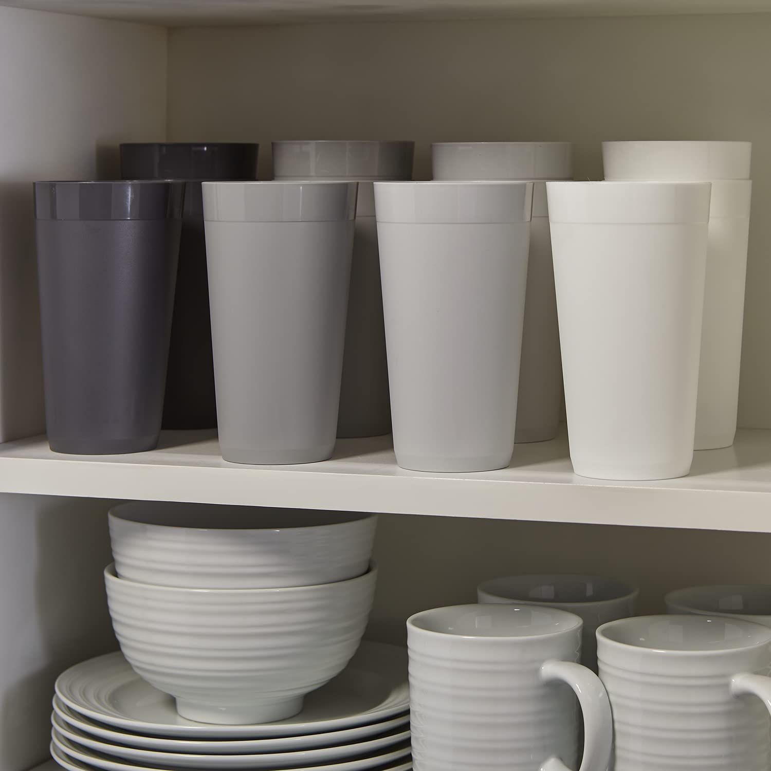 Stackable Water Tumblers Gray - Image 3
