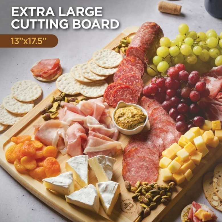 Bambüsi Extra Large Bamboo Cutting Board, Kitchen Chopping Board - Image 3