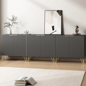 Modern Wood Accent Cabinet with Adjustable Shelves