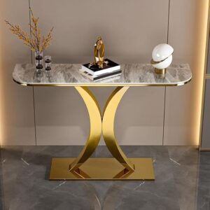Console Table for Entryway Hall, Modern 12 Inch Wide Glam