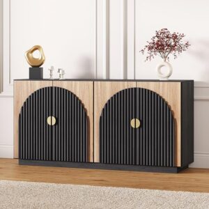 65 Inch Symmetrical Arc Accent Sideboard Large Console Table