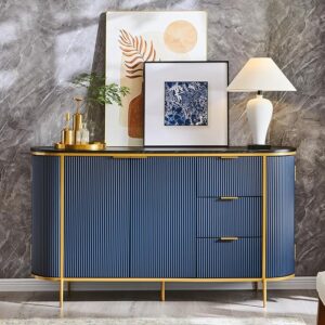 Modern 60" Buffet Table Coffee Bar Wine Bar Storage Console Cabinet