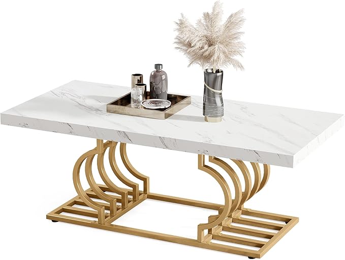 47 Inch Modern Coffee Table for Living Room