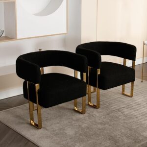Modern Barrel Accent Chairs Set of 2