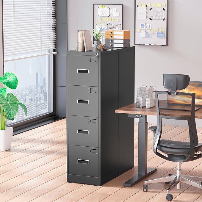 4 Drawer File Cabinet with Lock - Image 5