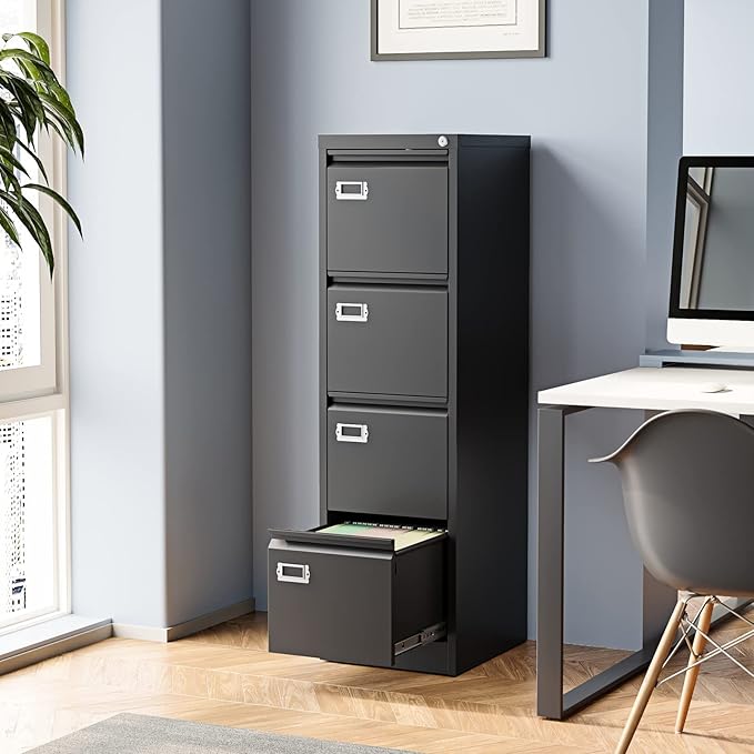 4 Drawer File Cabinet, Filing Cabinets for Home Office - Image 5