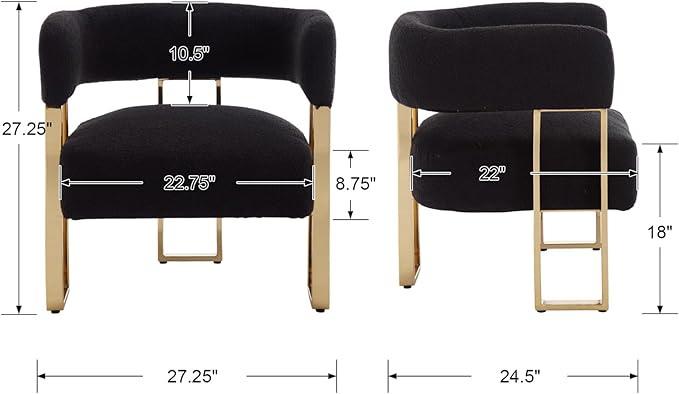 Modern Barrel Accent Chairs Set of 2 - Image 5