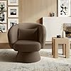 Modern Upholstered Barrel Chair with 360° Swivel - Image 3