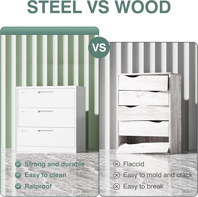 Metal Lateral Filing Cabinets for Home Office - Image 2